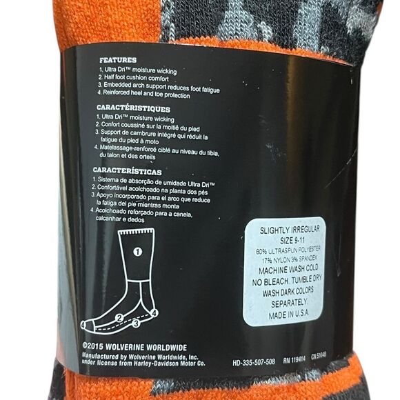 Harley-Davidson Wolverine Double Camo Socks, Size M, NWT - Picture 5 of 7